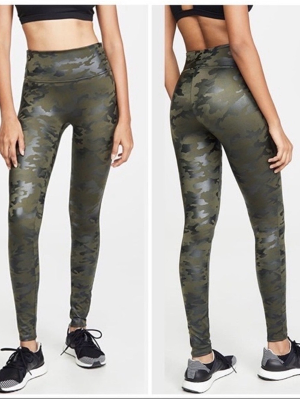 SPANX Greeb Camo High-Waist Leggings